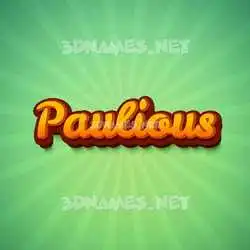 paulious in Green Rays style - 3D name wallpaper