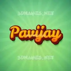 pavijay in Green Rays style - 3D name wallpaper