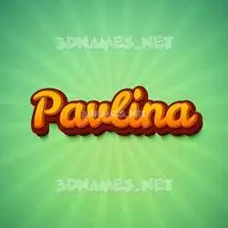 pavlina in Green Rays style - 3D name wallpaper