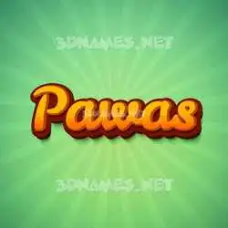 pawas in Green Rays style - 3D name wallpaper
