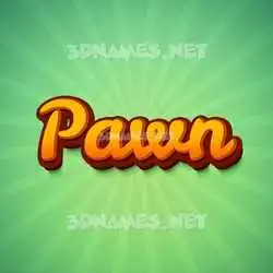 pawn in Green Rays style - 3D name wallpaper