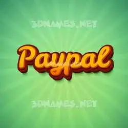 paypal in Green Rays style - 3D name wallpaper