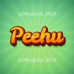 peehu in Green Rays style - 3D name wallpaper