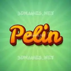 pelin in Green Rays style - 3D name wallpaper