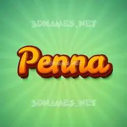 penna in Green Rays style - 3D name wallpaper