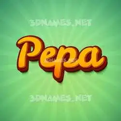 pepa in Green Rays style - 3D name wallpaper
