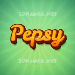 pepsy in Green Rays style - 3D name wallpaper