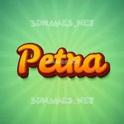 petra in Green Rays style - 3D name wallpaper