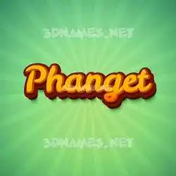 phanget in Green Rays style - 3D name wallpaper