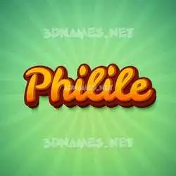 philile in Green Rays style - 3D name wallpaper