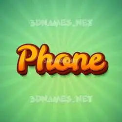 phone in Green Rays style - 3D name wallpaper