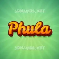 phula in Green Rays style - 3D name wallpaper