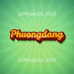phuongdang in Green Rays style - 3D name wallpaper