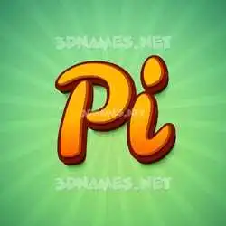 pi in Green Rays style - 3D name wallpaper