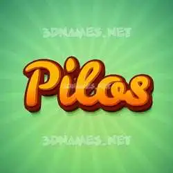 pilos in Green Rays style - 3D name wallpaper