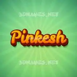 pinkesh in Green Rays style - 3D name wallpaper