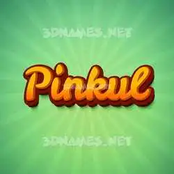 pinkul in Green Rays style - 3D name wallpaper