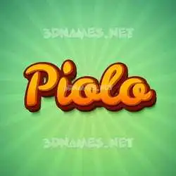 piolo in Green Rays style - 3D name wallpaper