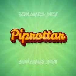 piprottar in Green Rays style - 3D name wallpaper