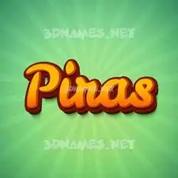 piras in Green Rays style - 3D name wallpaper