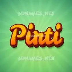 pirti in Green Rays style - 3D name wallpaper