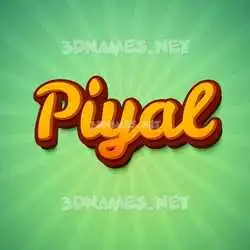 piyal in Green Rays style - 3D name wallpaper