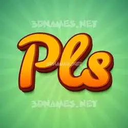 pls in Green Rays style - 3D name wallpaper