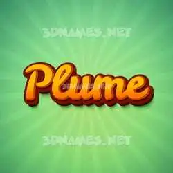 plume in Green Rays style - 3D name wallpaper