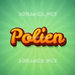 polien in Green Rays style - 3D name wallpaper