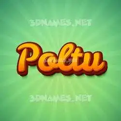 poltu in Green Rays style - 3D name wallpaper