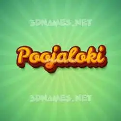 poojaloki in Green Rays style - 3D name wallpaper