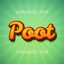 poot in Green Rays style - 3D name wallpaper