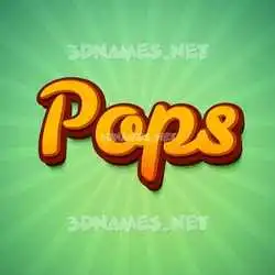 pops in Green Rays style - 3D name wallpaper