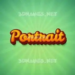 portrait in Green Rays style - 3D name wallpaper