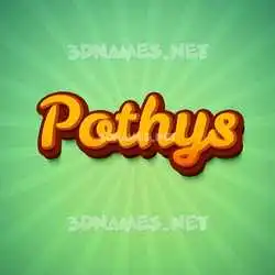 pothys in Green Rays style - 3D name wallpaper