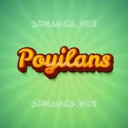 poyilans in Green Rays style - 3D name wallpaper