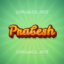 prabesh in Green Rays style - 3D name wallpaper