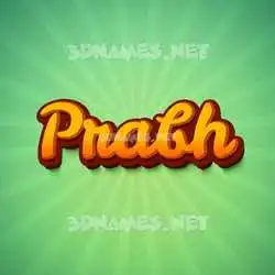 prabh in Green Rays style - 3D name wallpaper
