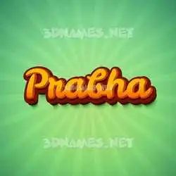 prabha in Green Rays style - 3D name wallpaper