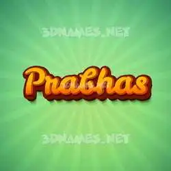 prabhas in Green Rays style - 3D name wallpaper