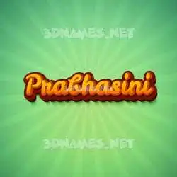 prabhasini in Green Rays style - 3D name wallpaper