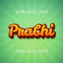 prabhi in Green Rays style - 3D name wallpaper