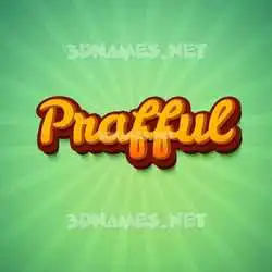prafful in Green Rays style - 3D name wallpaper
