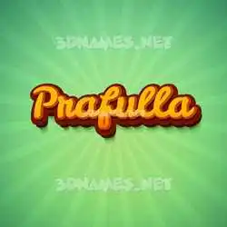 prafulla in Green Rays style - 3D name wallpaper
