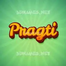 pragti in Green Rays style - 3D name wallpaper