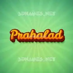 prahalad in Green Rays style - 3D name wallpaper
