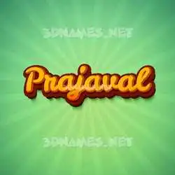 prajaval in Green Rays style - 3D name wallpaper
