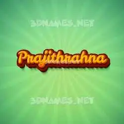 prajithrahna in Green Rays style - 3D name wallpaper