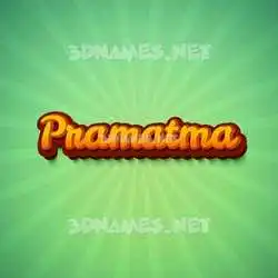 pramatma in Green Rays style - 3D name wallpaper