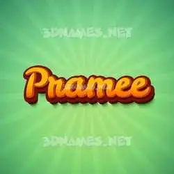 pramee in Green Rays style - 3D name wallpaper
